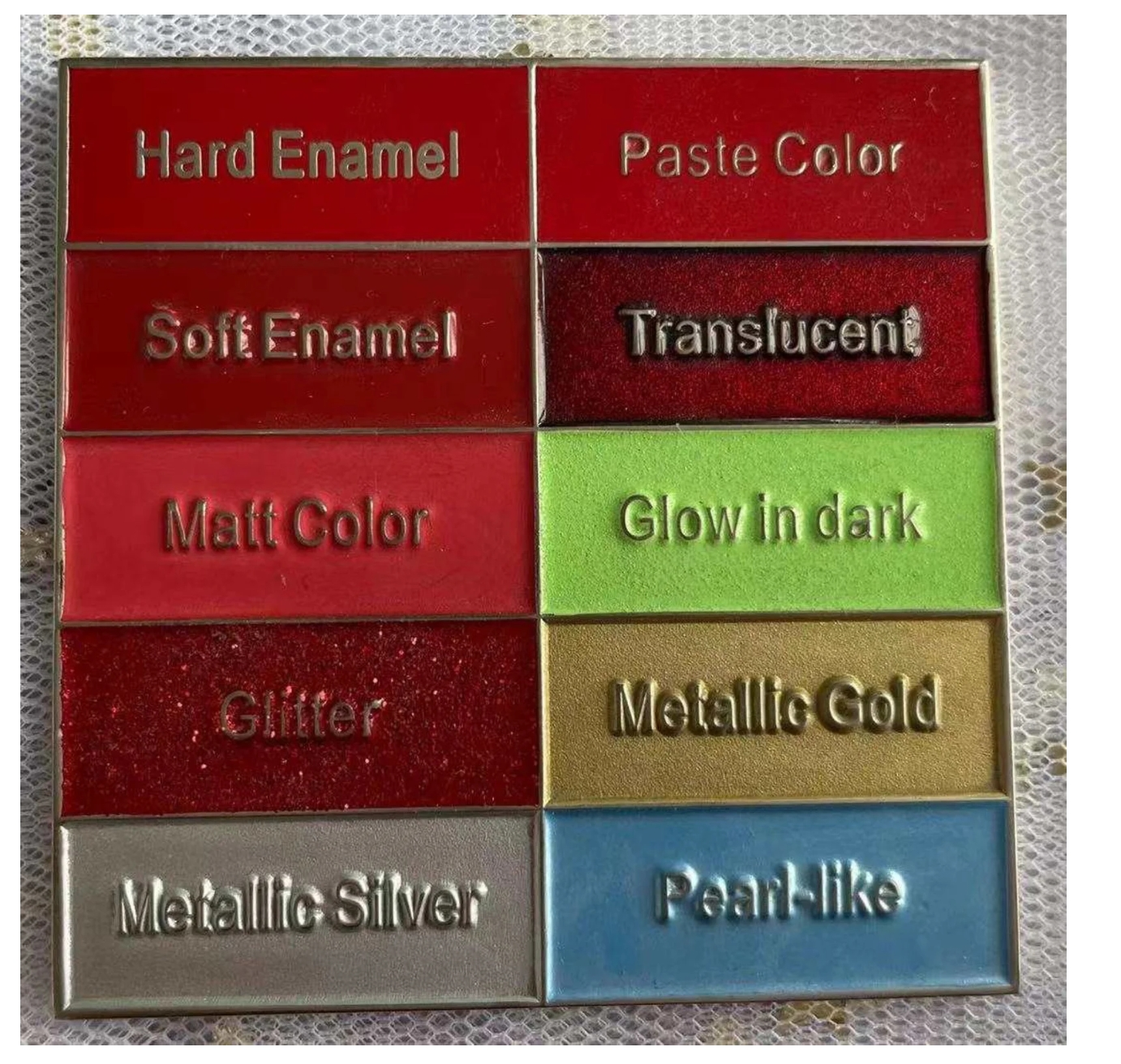Material Types Chart