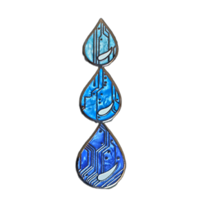 OG Drips enamel zipper pull, the original ZipDrip design, colorway 1