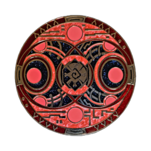 The Great Cycle Hunab Ku enamel zipper pull, colorway 1