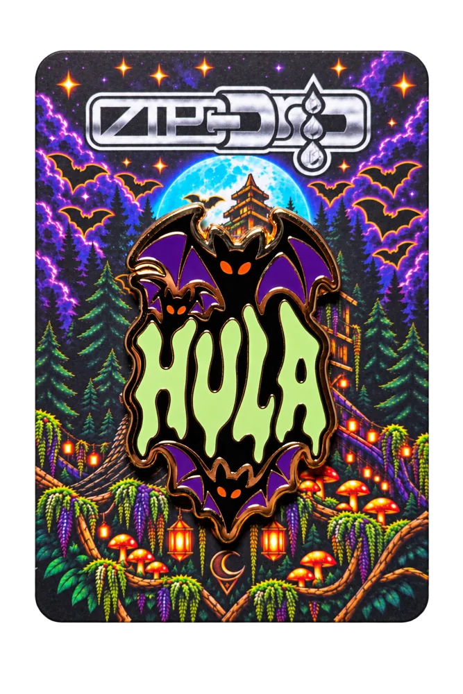 Hula Drip zipper pull on its ZipDrip backing card